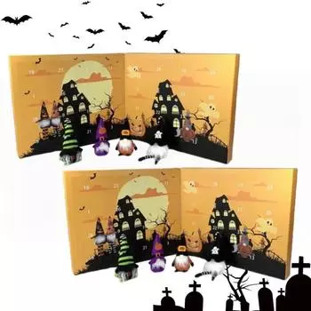2024 Halloween Gnome Advent Calendar With 31 Funny Dolls Festival Decoration Halloween Countdown Calendar Gift Gnome Dolls