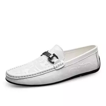 2024 Handmade Genuine Leather Men Shoes Luxury Brand Italian Casual Men Loafers Breathable Driving Shoes Slip on Moccasins Retro 37 чёрный