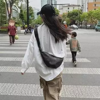 2024 Haute Couture Sheepskin Croissant Dumpling Messenger Bag