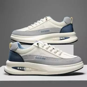 2024 High end Men s Shoes Fashion Trend Thin Lightweight Casual Shoes Spring and Autumn Wear resistant Running Sports Shoes 39 чёрный