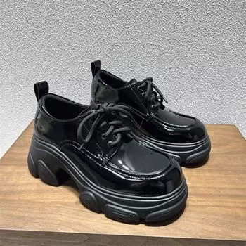 2024 High Quality Women s Shoes Cross Lacing Women s High Heels Fashion Round Toe Office and Career New Solid Heels Womenzapatos 35 чёрный