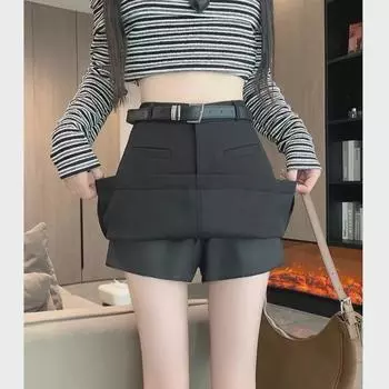 2024 High-Waist A-Line Black Skirt – Women s Spring Anti-Exposure Hip Skirt XL