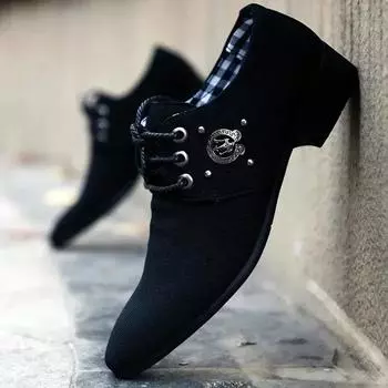 2024 Холщовые туфли дерби мужские туфли свадебные повседневные туфли на плоской подошве мужская официальная обувь разноцветные лоферы мужские синие новые 38