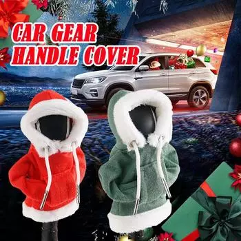 2024 Hoodie Car Switch Knob Cover Manual Gear Handle Gear Christmas Аксессуары для интерьера Car Automatic Cover Decoration Hoo F4P5 красный