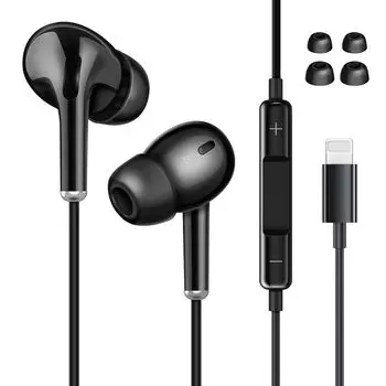 [2024 Improved Model] yangoo Wired iPhone Earphones with Noise Cancelling, Microphone, No Bluetooth Required, In-Ear Headphones, High-Resolution