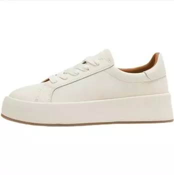 2024 Ins Real Leather Shoes Women Sneaker Fashion Shoes Height Increasing Casual Daily Ladies Footwear Size 34-40 34 белый