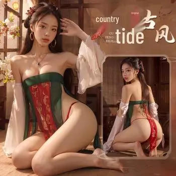 2024 Искушение Страсть Белье: Стильная форма для сна и пижама в старинном стиле XXL