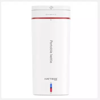 2024 Электрический чайник, портативный, 500 мл, термопот, быстрое кипячение, 110 В-240 В, дорожный уличный нагреватель, изоляционный водонагреватель белый