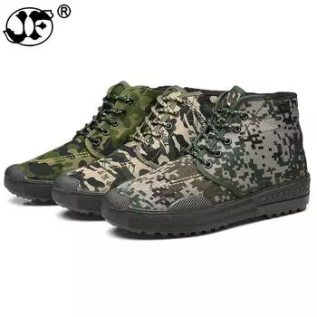 2024 Камуфляж Новое поступление Мужская повседневная обувь Осень-зима Ботильоны из кожи со шнуровкой спереди Мужская повседневная обувь с высоким верхом из парусины для мужчин 6
