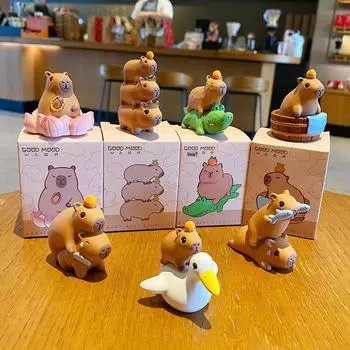 2024 Капибара Песчаная Скульптура: Украшения для рабочего стола и декор для дома Trendy Blind Box Merit +1, small size