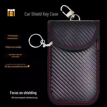 2024 Карбоновый защитный чехол для автомобильного ключа с защитой RFID
