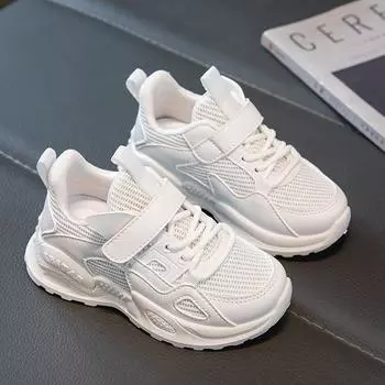 2024 Детские кроссовки для девочек, повседневная школьная обувь, дышащие кроссовки для бега, легкие, мягкие, теннисные, розовые, нескользящие, детская обувь для мальчиков 26 фиолетовый