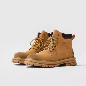 2024 Классические Большие Желтые Ботинки Для Похода На Толстой Подошве: Ботинки Martin в ретро-британском стиле для пар 39