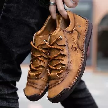 2024 классические весенне-осенние модные мужские лоферы большого размера, мужская кожаная обувь ручной работы, обувь для вождения автомобиля, мужские лоферы 39 чёрный