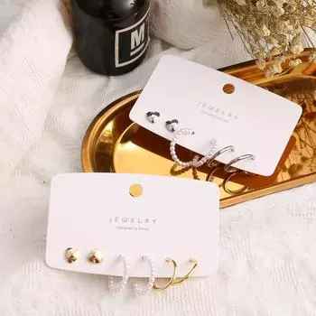 2024 комплект женских серег с преувеличенным жемчугом, серьги Love, женские простые серьги-кольца, серьги-капли, модные украшения