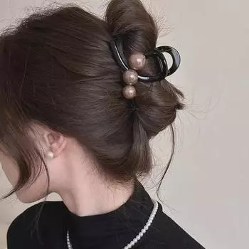 2024 корейская элегантная круглая заколка для волос с бусинами для женщин