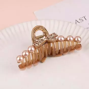 2024 Корейский выпуск Жемчужный бант Конский хвост Коготь Заколка для девочек Аксессуары для волос