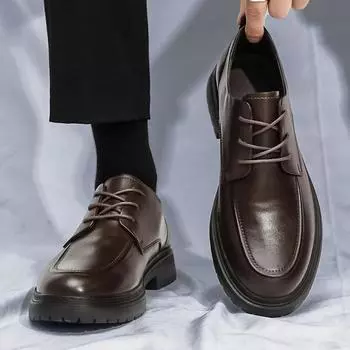 2024 Кожаные мужские туфли Роскошные модные повседневные туфли-лоферы без застежек Мужские мокасины Итальянские черные мужские туфли для вождения Кроссовки 38 коричневый
