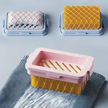 2024 Креативная эластичная сетчатая мыльница, держатель для мыла, аксессуары для ванной комнаты, мыльница для ванной комнаты, пенящаяся мыльница, контейнер розовый