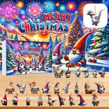 2024 Куриный Адвент Календарь Разные Гномы Слепая Коробка Сюрприз Детский Подарок Новый F