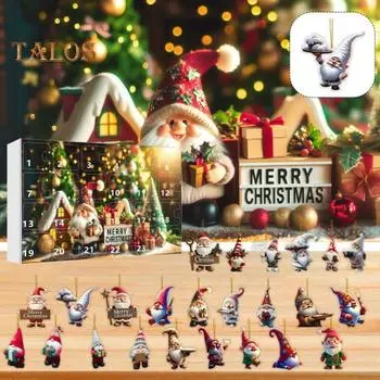 2024 Куриный Адвент Календарь Разные Гномы Слепая Коробка Сюрприз Детский Подарок Новый Год 24 Дня Календарь Обратного Отсчета Рождественский Отсчет Украшения Подарок D