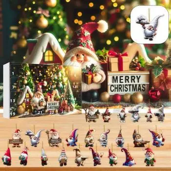 2024 Куриный Адвент Календарь Разные Гномы Слепая Коробка Сюрприз Детский Подарок Новый Год 24