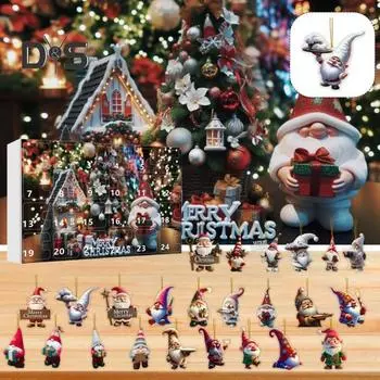 2024 Куриный Адвент Календарь Разные Гномы Слепая Коробка Сюрприз Детский Подарок Новый Год 24 Дня Календарь Обратного Отсчета Рождественский Отсчет Украшения Подарок A