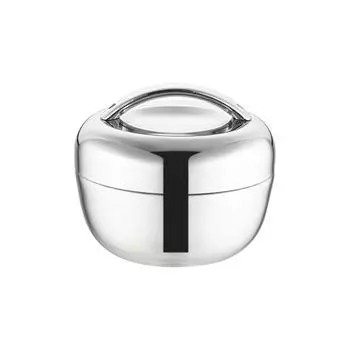 2024 Ланч-бокс из нержавеющей стали, двухслойный, изолированный, утолщенный, студенческий, с отделением, ланч-бокс большой емкости серебряный