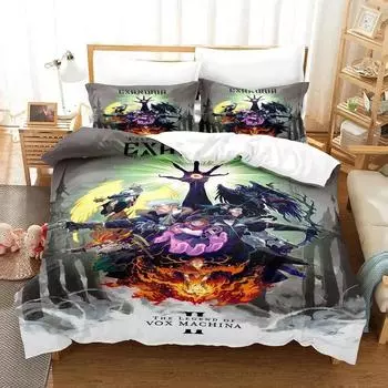 2024 Legend of vox machina game Bedding Set Single Twin Full Queen King Size Bed Set Adult Kid Bedroom Duvet cover Sets Anime EU Single 135x200cm