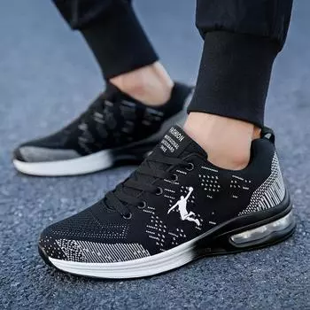 2024 легкие дышащие кроссовки, сетчатые дышащие резиновые кроссовки на воздушной подушке, дышащая уличная обувь 38-45 39 красный