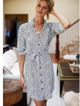 2024 летнее платье-рубашка с длинными рукавами для женщин, одежда, повседневная пляжная одежда, топы с отложным воротником, женские мини-платья Q1062 One Size белый