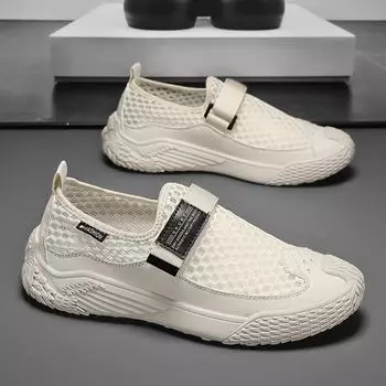 2024 летние мужские дышащие сетчатые туфли, мужская обувь, спортивная трендовая спортивная обувь с сеткой для отдыха 39 синий