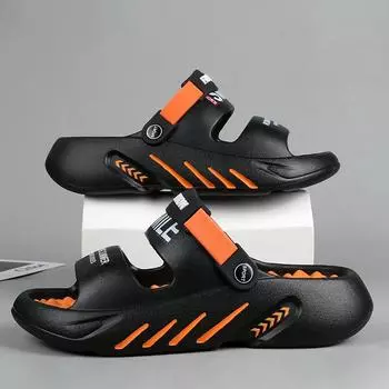 2024 Летние мужские массажные тапочки, уличные сандалии, пляжные удобные мягкие шлепанцы, повседневная обувь для дома, мужские сандалии, большой размер 47 48 39-40