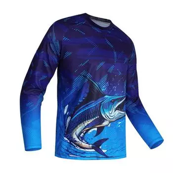 2024 Летние мужские рубашки для рыбалки Высококачественная одежда Топы для рыбалки Дышащая рубашка для рыбалки Длинная одежда для рыбалки S