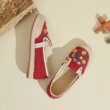 2024 летние новые сетчатые вышитые туфли старые пекинские тканевые туфли женские удобные туфли ханьфу дышащие старинные вышитые женские туфли 35