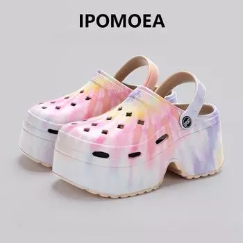 2024 летние новые женские тапочки, модные, противоскользящие, износостойкие, удобные и дышащие пляжные тапочки на высоком каблуке 35-36 белый