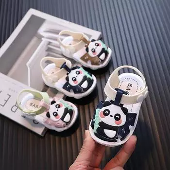 2024 летние сандалии для детей 0-1-2 лет, обувь для малышей Bao head, детские сандалии на мягкой подошве с героями мультфильмов 16 розовый