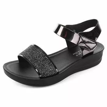 2024 Летние сандалии Новые студенческие повседневные женские туфли женские плоские дикие беременные женщины мягкая подошва удобная обувь пляжные сандалии 35