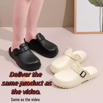 2024 Летние спортивные сандалии Baotou EVA Shell Shell с нескользящим дезодорирующим эффектом 45 [Original male section] чёрный