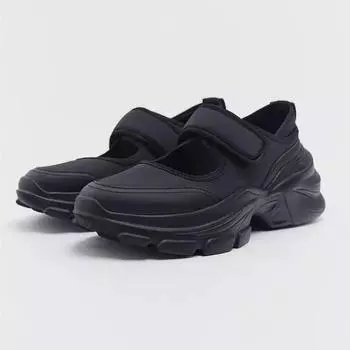 2024 летние женские новые модные однотонные туфли Мэри Джейн в стиле ретро с круглым носком, повседневные женские туфли на высоком каблуке для покупок, Zapatos Mujer 35 чёрный