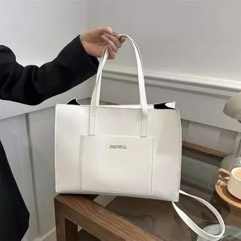 2024 летние женские сумки, иностранный стиль, большая вместимость, простая атмосфера, женские сумки, индивидуальная мода, женские сумки через плечо белый