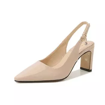 2024 летние женские туфли на высоком каблуке для вечеринок, современные модные женские босоножки с острым носком, черные, белые, красные, большие размеры 42, каблук 8 см 35 чёрный