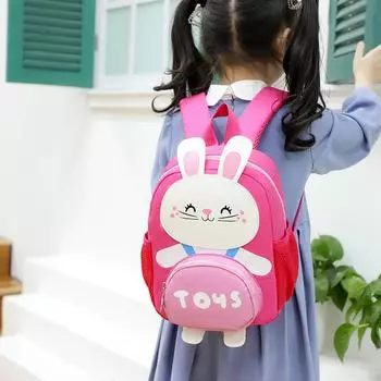 2024 летний новый детский школьный рюкзак для женщин, для детского сада, больших, средних и маленьких классов, модный милый рюкзак с изображением мультяшного кролика синий