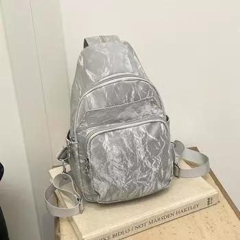 2024 летний новый многофункциональный модный повседневный маленький рюкзак женская легкая нагрудная сумка корейская версия модная простая сумка через плечо белый