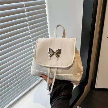 2024 летний новый рюкзак для отдыха в стиле колледжа, женский рюкзак для ленивого ветра, большой емкости, студенческий рюкзак для поездок на работу чёрный