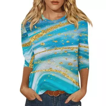 2024 Летний топ Женская мода Повседневная футболка с круглым вырезом и принтом Новые графические футболки Ropa Aesthetic S