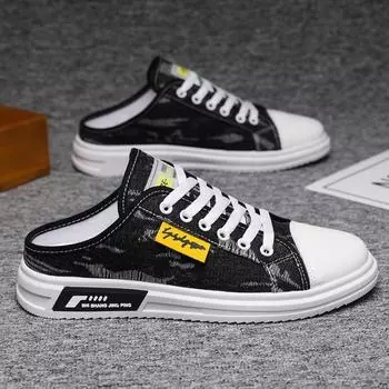 2024 Летний тренд Дизайнерские мужские полутапочки Дышащие крутые повседневные балетки Легкие шнурованные кроссовки для ходьбы Zapatillas De Hombre 39 светло-синий