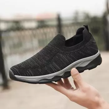 2024 летняя дышащая и легкая обувь для путешествий на открытом воздухе, однопедальная прогулочная обувь, повседневная обувь, мужская обувь больших размеров 38 чёрный