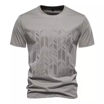 2024 Летняя мужская футболка из высококачественного чистого хлопка, дышащая рубашка с короткими рукавами, мужская мода, однотонные облегающие футболки с круглым вырезом EUR S 55-65kg чёрный