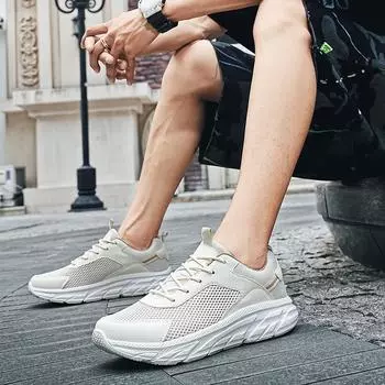 2024 летняя мужская обувь большого размера спортивная обувь мужская дышащая и легкая сетчатая беговая обувь рабочая обувь повседневная обувь 38